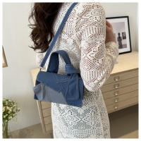 Bolso pequeño portátil de moda versátil, nuevo denim, bolso cuadrado pequeño cruzado de hombro empalmado - details 8