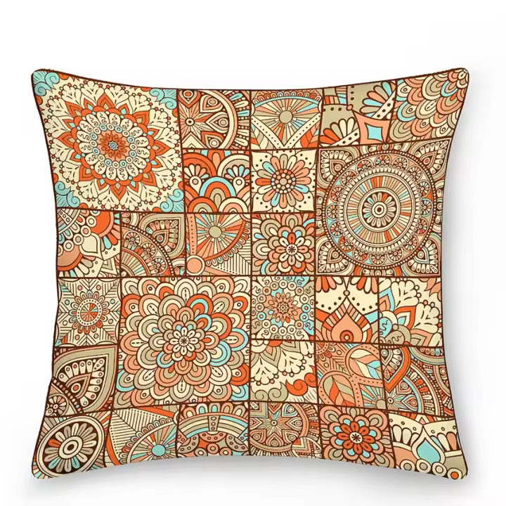 Funda de almohada con Mandala, decoración para sofá cama, 45x45cm, funda decorativa para cojín de coche, estilo bohemio - 1