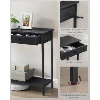 Mesa de Consola de Acero Estable, 2 Cajones, Estilo Industrial para Pasillo, Dormitorio, Salón - details 4