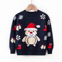 Suéter informal tejido con estampado de renos para niños y niñas, suéteres de árbol de Navidad, ropa cálida para bebés, Año Nuevo - details 6