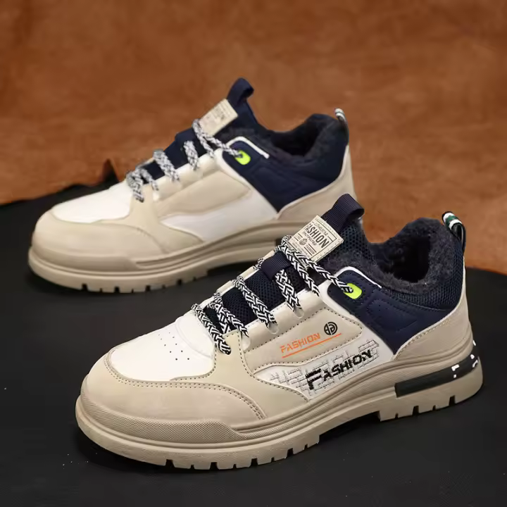 Terciopelo superior de piel caliente top bajo plataforma deportiva aumento de altura retro patchwork color cordones zapatos casuales para hombre - 1