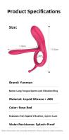 Empaque privado Sexy Control remoto inalámbrico Anillo de masturbación con bloqueo de vibración potente de silicona para hombres Juguete sexual para adultos - details 7