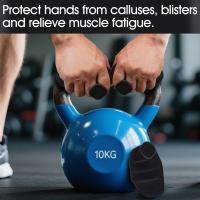 1 par de empuñaduras ergonómicas para levantamiento de pesas, guantes antideslizantes en forma de panal para entrenamiento, guantes de gimnasio, empuñaduras de palma de silicona suave - details 4