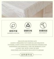Mantel suave Ence ligero de lujo, cubierta de mesa de comedor de plástico impermeable blanco PVC, palo y rectangular no permanente - details 5