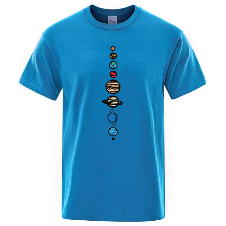 Camiseta de Nine Planets para hombre, camisa de marca de manga corta con cuello redondo, de planetas, color Vintage - 1