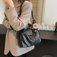 Bolso Tote para Mujer, Bolso de Hombro de Gran Capacidad para Viajes Diarios, Mochila Versátil con Cierre de Cremallera, Diseño Ligero en Negro, Café, Marrón Claro - Acabado con Pintura en los Bordes - details 3