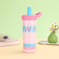 Taza aislada de acero inoxidable portátil de 600ml, taza con pajita de dopamina a prueba de fugas con asa, termo, botella de agua para actividades al aire libre - details 8