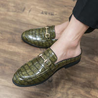 Sandalias con diseño de piedra sintética para hombre, zapatos con hebilla de herradura, tacón versátil, a la moda - details 6