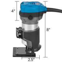 SucceBuy Herramienta enrutadora de madera de 710 W con tres pinzas enrutadoras, base fija, carcasa de aluminio - details 1