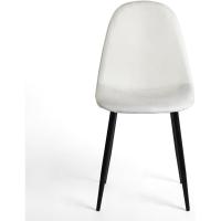Juego de 4 sillas de comedor con asiento y respaldo suaves, con patas de metal macizo, para salón, dormitorio, cocina o comedor, ante marrón - details 51