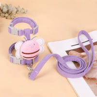 Conjunto de arnés de doble capa para perros pequeños y medianos, correa de Collar para mascotas, ajustable, abeja de dibujos animados, caminar al aire libre - details 8