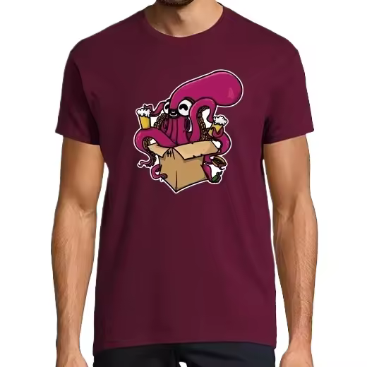 Pulpo feliz Camisetas CERVEZA,Pack Regalo Camiseta Personalizada - 1