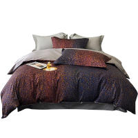 Svetanya Juego de Ropa de Cama con Diseño Floral Pastoral en Amarillo y Morado Tamaño Queen y King Algodón Egipcio Ajustable - details 34