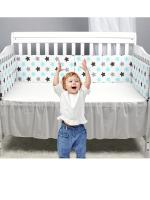 Ropa de cama de circunferencia de cama de bebé, barrera contra choques, barandilla de cuna, circunferencia de cama impresa anticolisión, Riel de cama de seguridad para niños, 130x30cm - details 0