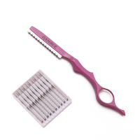 Tijeras de Peluquería de Seguridad Herramientas de Barbero de Salón para Cortar Flequillo y Barba con 1 + 10 Aspas Altavoz 6100 - details 6