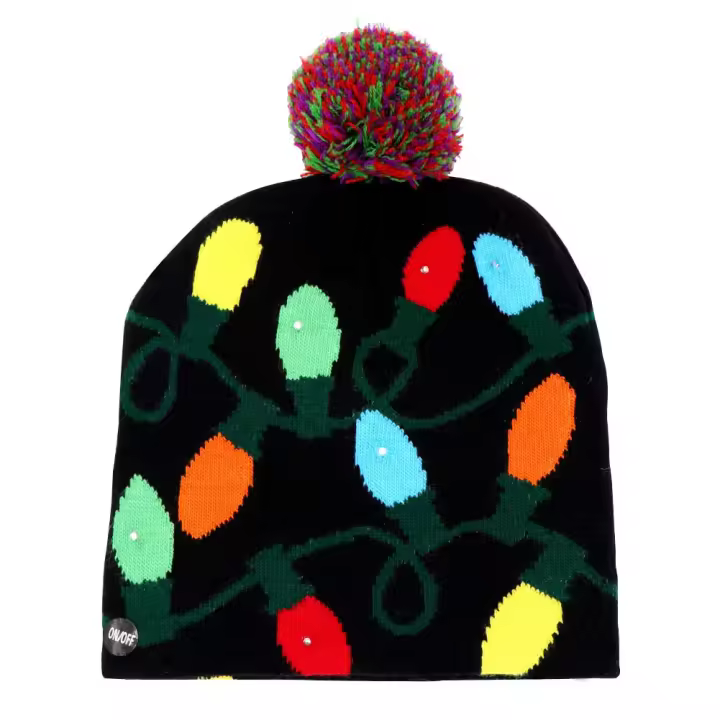 Gorro con luz LED para celebraciones, gorro de invierno con iluminación festiva - 1