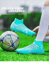 Botas de fútbol profesionales para hombre, zapatos de fútbol FG/TF, tacos Unisex, zapatillas de fútbol de hierba, zapatos de entrenamiento de Futsal al aire libre - details 2