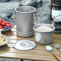 Olla de arroz para acampar al aire libre, utensilios de cocina portátiles para senderismo, accesorios de cocina de viaje multifu - details 9