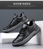 Zapatos de cuero para hombre, zapatos casuales huecos y transpirables de suela gruesa - details 25