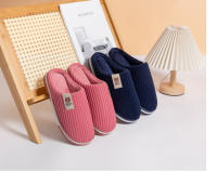 Nuevas zapatillas de algodón para mujer, gruesas, antideslizantes, para el hogar, interior, cálidas, de felpa, para parejas, de pelo, para otoño e invierno, de algodón, para hombre. - details 15