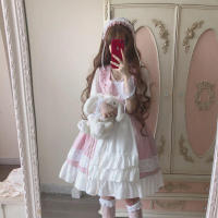 Lencería Lolita para mujer estilo Haruku japonés con volantes y mangas largas vestido de muñeca informal con cintura imperio talla - details 30