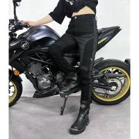 Jeans de motocicleta, carreras slim-fit ventilados de malla de verano transpirables, pantalones de equitación locomotora, rodilleras ajustables hacia arriba y hacia abajo - details 2