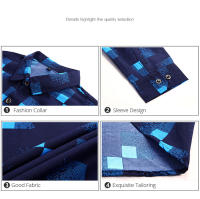 Camisas a cuadros para hombre, camisa de manga larga con botones, informal, Social, negocios, oficina, talla grande 7XL - details 3