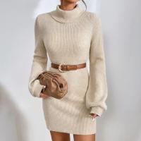 Otoño/Invierno suéter vestido de punto casual para mujer - details 3
