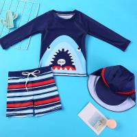 Bañador dividido para Niños, Manga Larga, Corta, Bañador, Dibujos Animados, Gorro, Conjunto de 3 Piezas - details 6