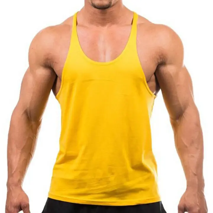 Camiseta de algodón sin mangas para hombre, chaleco para correr, gimnasio, entrenamiento, culturismo, nuevo estilo - 1