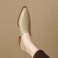 Zapatos de tacón alto para mujer, mocasines de punta redonda con cremallera, cómodos y minimalistas - details 10