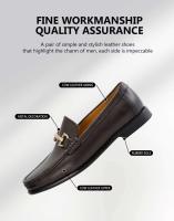 Nuevos negocios planos para personas perezosas, hombres casuales con hebilla de metal, zapatos de fiesta de otoño para hombres - details 7