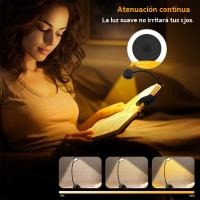 Nuevo clip libro luz lectura escritorio lámpara aprendizaje ojo lámpara LED tres colores oscurecimiento plegable creativa noche luz usb carga - details 1