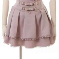 Minifalda estilo lolita de cintura alta pastel kawaii con encaje gótico - details 4
