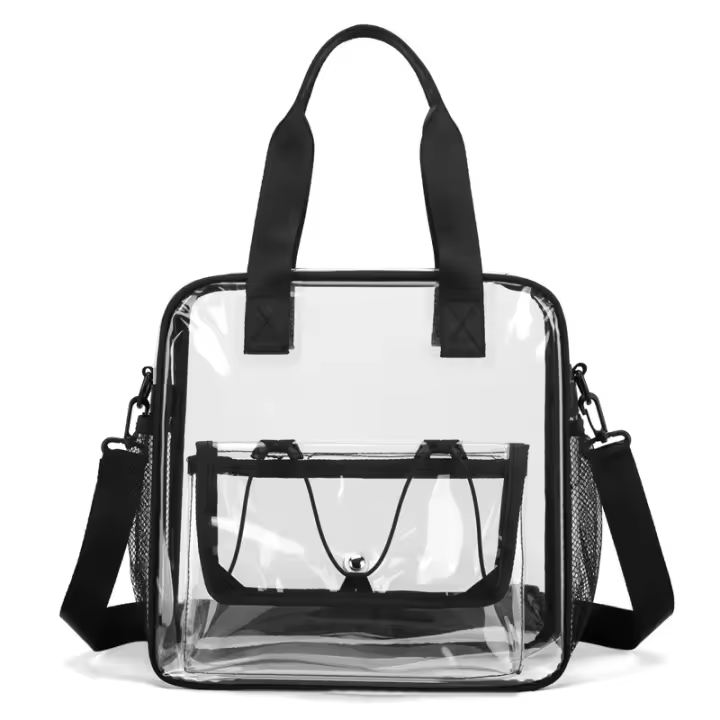 Bolsa de Montañismo Transparente PVC Bandolera Hombro Natación y Playa, Gran Capacidad, Impermeable, para Verano, Fiess, Yoga, Bolsa Deportiva - 1