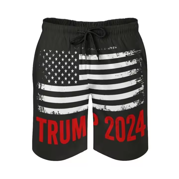 Nuevo en Donald Beach para hombres American P Trump bañadores pantalones cortos para tabla de surf ropa de calle masculina - 1
