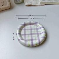 Bonita plato único de cerámica coreana para pastel, comida, cena, desayuno, postre, ensalada, plato decorativo, mesa - details 11