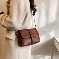 Bolso Cuadrado con Tapa de Vintage Inspirado Ligero, Cierre Magnético, Forro de Poliéster, Perfecto para Oficina, Universidad, Trabajo, Viajes, Salidas Bolso de Mano Duradero, Marrón - details 1