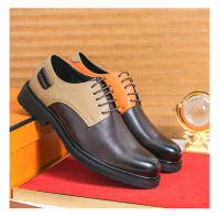 Zapatos de cuero de moda con cordones de empalme personalizados - details 16