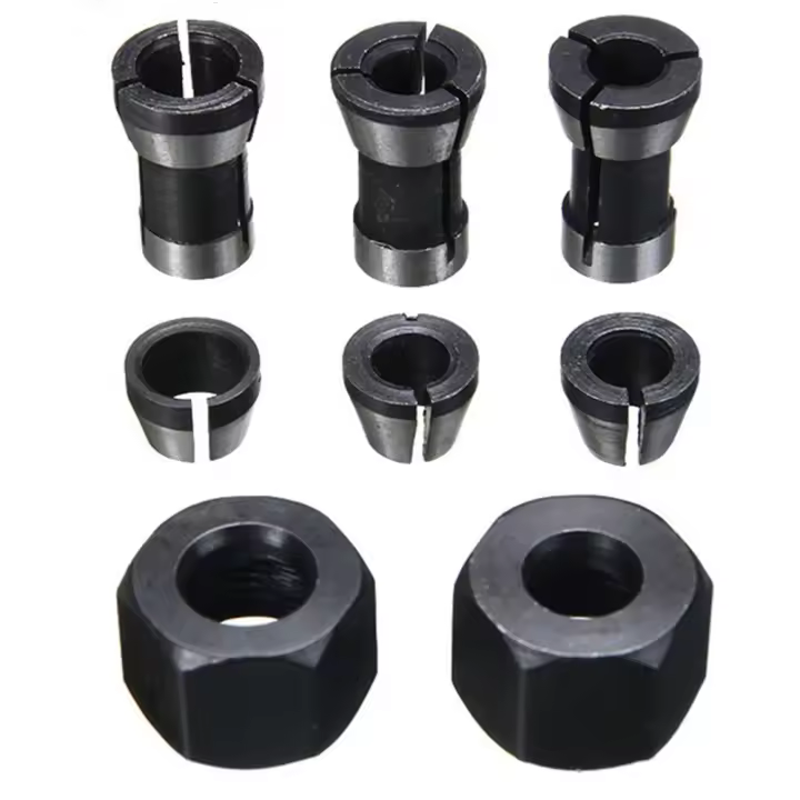 Juego de mandril adaptador de alta precisión, 8 Uds., 6mm/6,35mm/8mm, mandril de mandril, máquina cortadora de grabado, enrutador, herramienta de corte de fresado - 1