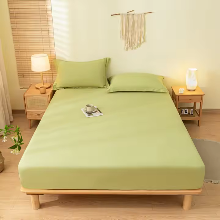 Bonenjoy-sábanas ajustadas, Funda de colchón de Color sólido, funda de cama elástica, ropa de cama para adultos y niños, Sábana bajera suave (sin funda de almohada) - 1