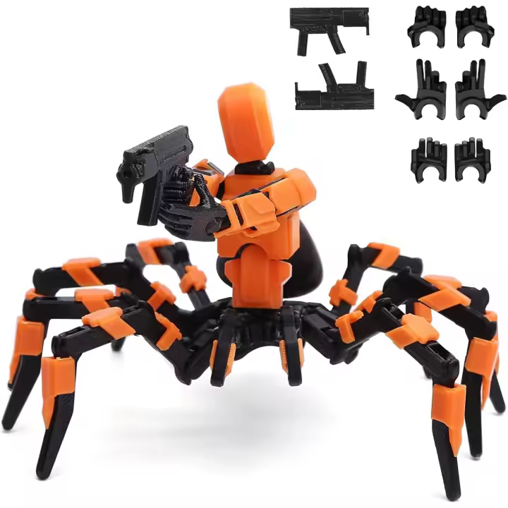 Figura de acción del robot T13 Titan 13 - Dummy 13 Impreso en 3D Nova 13 Lucky 13 - Ensamblaje completado, decoraciones de escritorio, regalo para amantes de los juegos (naranja) - 1