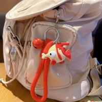 Llavero de pez payaso con correa para la muñeca, decoración de bolso cosido a mano, colgantes de dibujos animados de pez payaso, baratija, colgante de llave de dibujos animados de Anime con corazón para chica - details 7