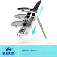 barra de juegos, tumbona para bebés, silla alta combinada para bebés, 7 respaldos ajustables en altura, crecimiento de 0 meses a 6 años, silla para bebés, gris oscuro - details 18