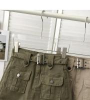 Falda de Denim de Cintura Alta para Mujer Estilo Coreano Versátil Cinturón Moda de Talla Grande - details 13