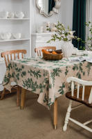 Mantel de Pino Verde Impreso Cubierta de Mesa de Algodón para Cocina y Comedor Decoración de Picnic - details 18