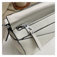 Bolso de mano con patrón de lichi, bandolera de hombro, gran capacidad, geométrico, rompecabezas francés, nuevo - details 18
