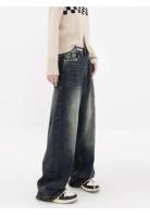 Jeans Holgados de Moda Callejera Retro Pantalones Anchos y Alta Cintura para Mujeres - details 2
