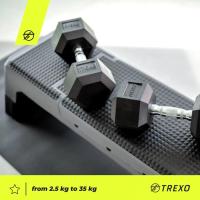 Mancuerna Hexagonal Duradera de Hierro Fundido 2,5-35 kg con Revestimiento de Goma para Gimnasio en Casa con Mango Ergonómico Mancuerna Hex Estable y Versátil - details 6