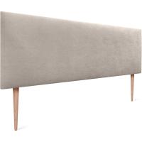 Liso Patas cabeceros Cabezal tapizado Cama Lujo (150x105cm Patas (Camas 150/160), Tela Beige) - details 1